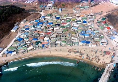 1990년대 축산 경정리 항공사진