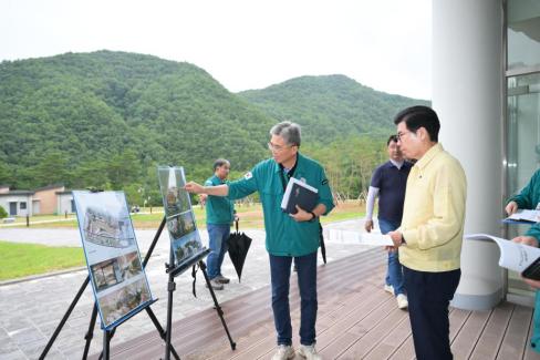 2025. 6. 24 달산면 바데산 휴양림 조성 현장 점검