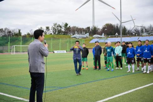 2025. 10. 18 자매결연도시 송파구-영덕군 친선 50.60대 축구경기 사진