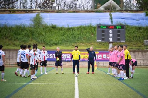 2025. 10. 18 자매결연도시 송파구-영덕군 친선 50.60대 축구경기 사진