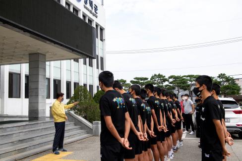 2020 영덕고등학교 축구부 준우승기념 격려 사진