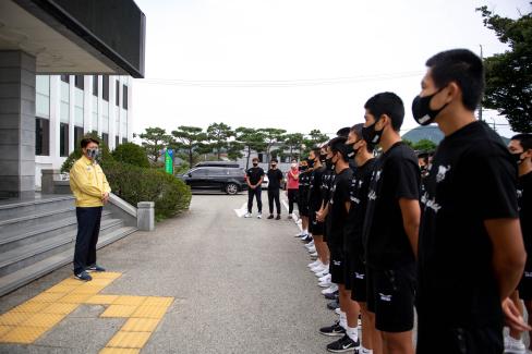 2020 영덕고등학교 축구부 준우승기념 격려 사진
