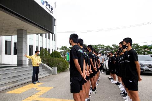 2020 영덕고등학교 축구부 준우승기념 격려 사진