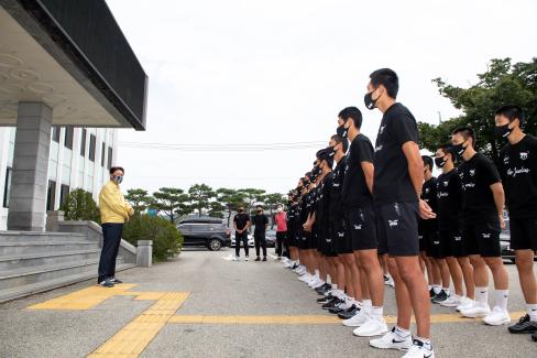 2020 영덕고등학교 축구부 준우승기념 격려 사진