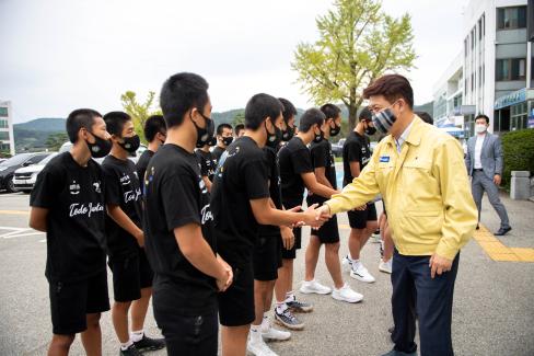 2020 영덕고등학교 축구부 준우승기념 격려 사진