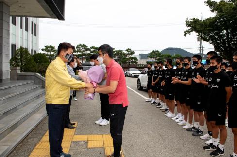 2020 영덕고등학교 축구부 준우승기념 격려 사진