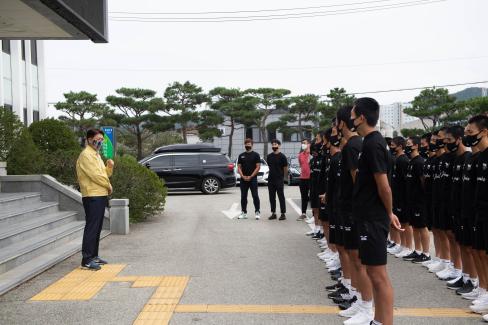 2020 영덕고등학교 축구부 준우승기념 격려 사진