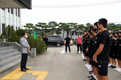 2020 영덕고등학교 축구부 준우승기념 격려 사진