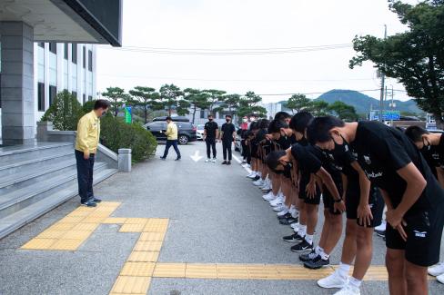 2020 영덕고등학교 축구부 준우승기념 격려 사진