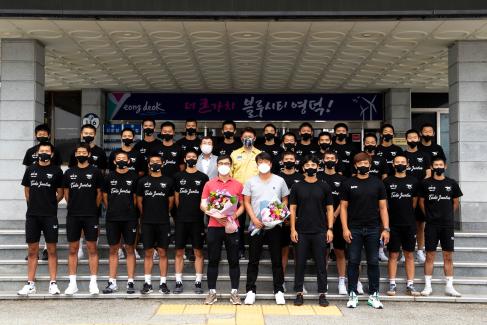 2020 영덕고등학교 축구부 준우승기념 격려 사진