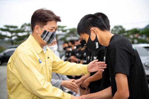 2020 영덕고등학교 축구부 준우승기념 격려 사진