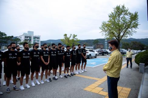 2020 영덕고등학교 축구부 준우승기념 격려 사진