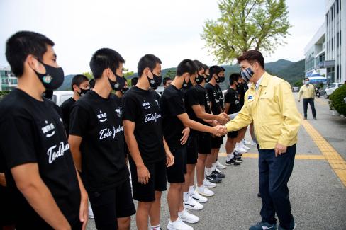 2020 영덕고등학교 축구부 준우승기념 격려 사진